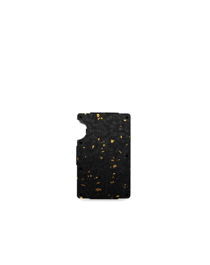 Gold Flake Forged Carbon Fiber Card Wallet With Money Clip